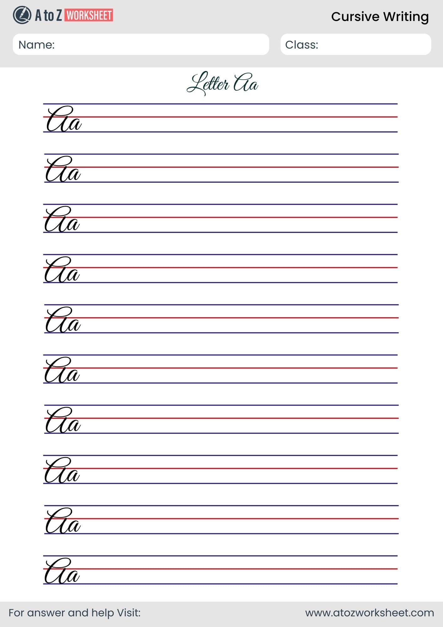 cursive writing worksheets pdf free download