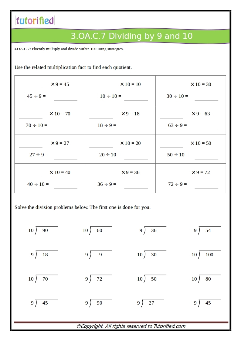 3rd grade math worksheets