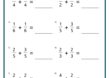 5th Grade Math Worksheets