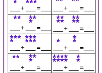 Addition Worksheets For Kindergarten