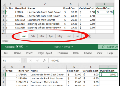 How To Group And Ungroup Worksheets Sheets In Excel