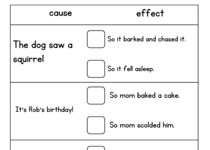 1st Grade Cause And Effect Worksheet Cause And Effect Activity Sheets For Kids Made By Teachers