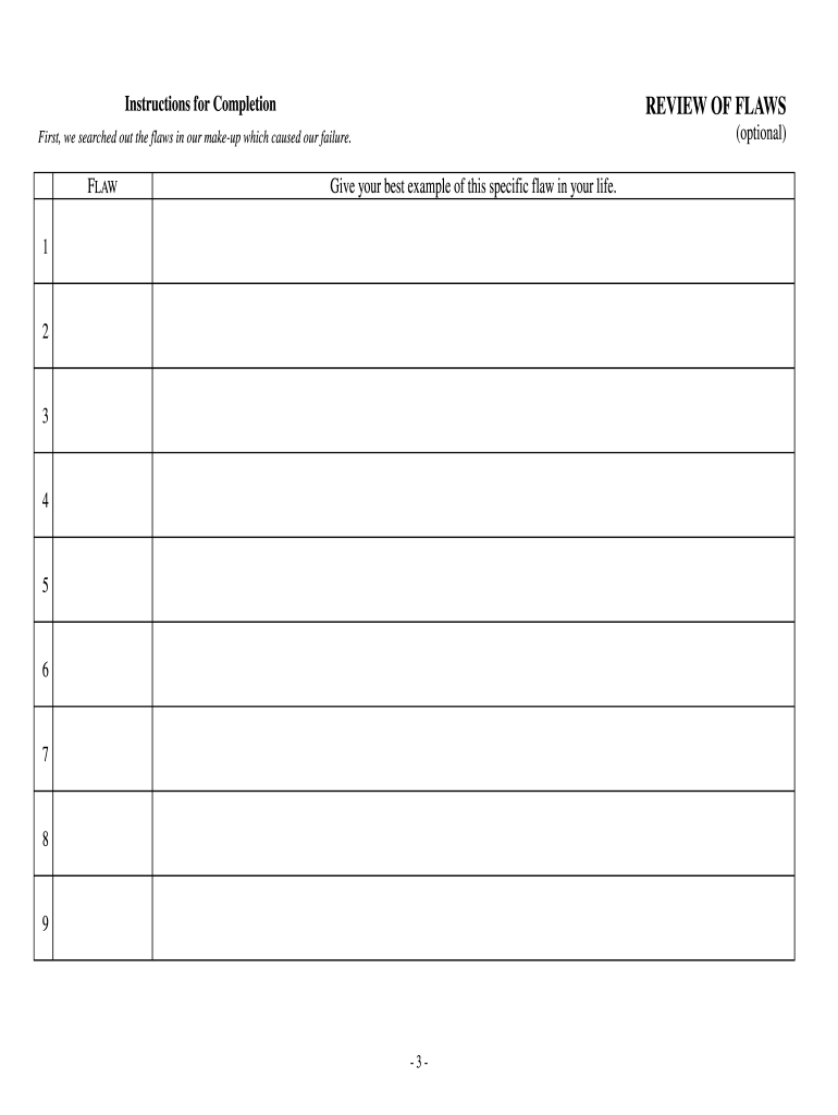 2005 2026 Form 12Step Fourth Step Inventory Blank Fillable Template Fill Out Print Download PDF PdfFiller
