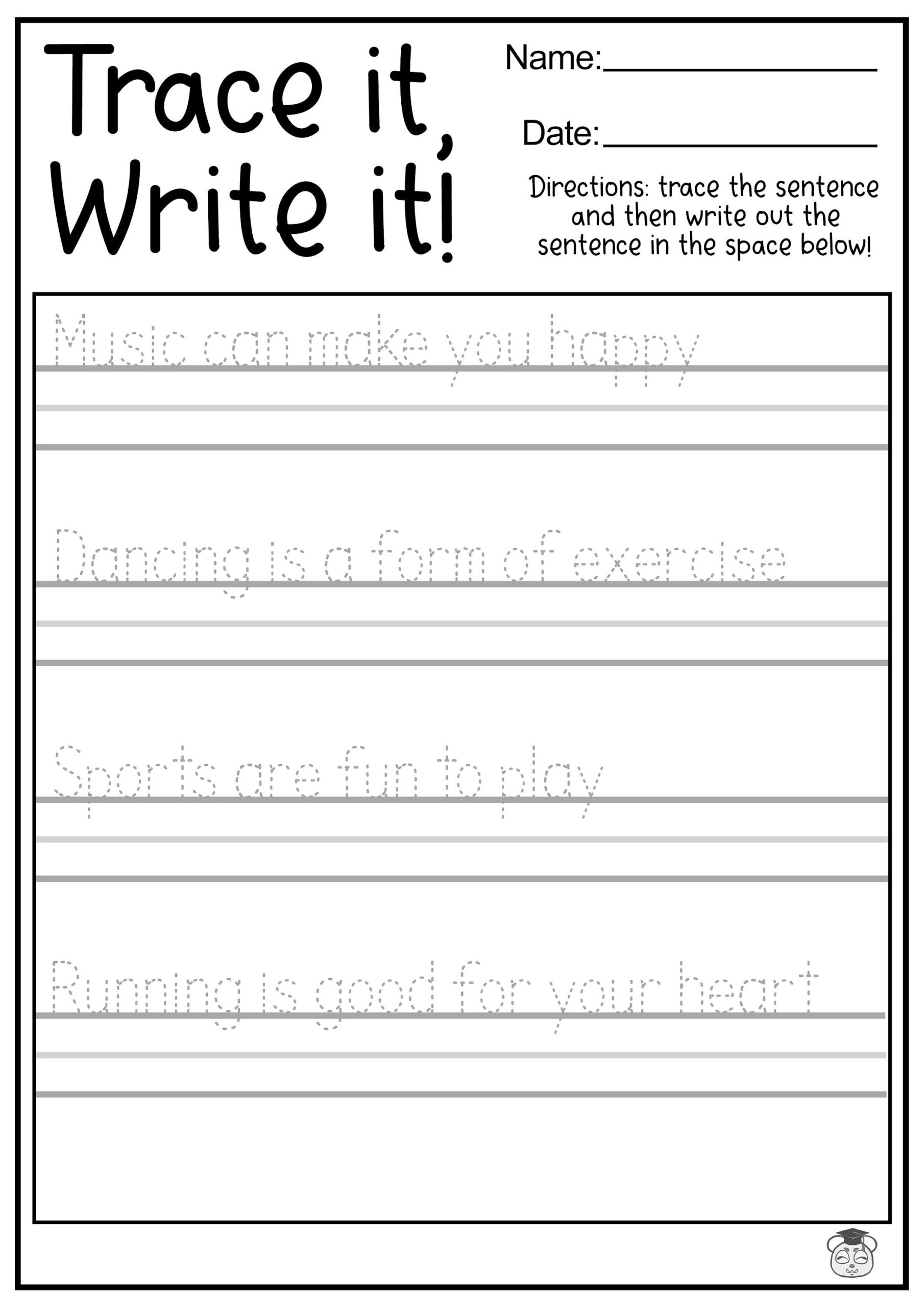 kindergarten writing practice worksheets kindergarten writing practice worksheets