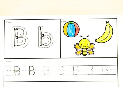 26 Alphabet Beginning Sounds Letter Tracing Worksheets