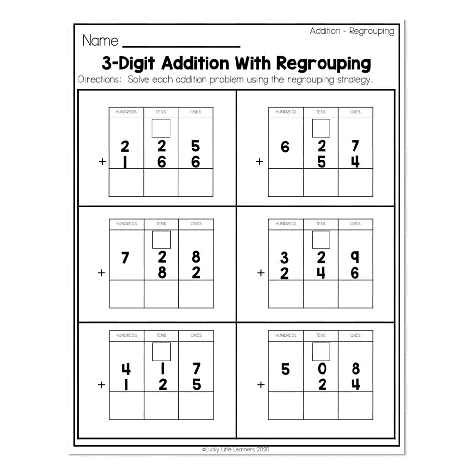 adding and regrouping worksheets adding and regrouping worksheets
