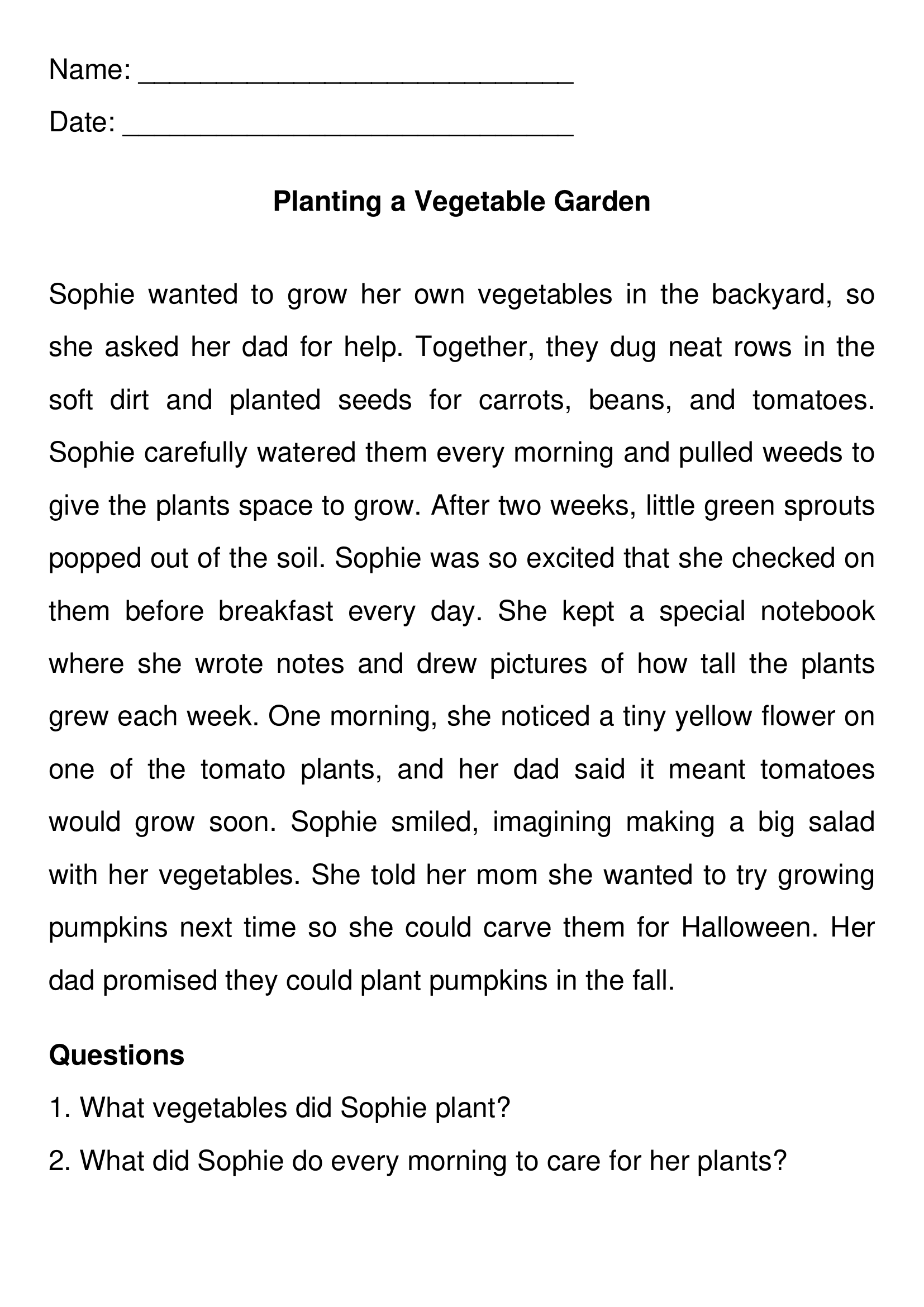 2nd Grade Reading Comprehension Worksheets Free PDF 