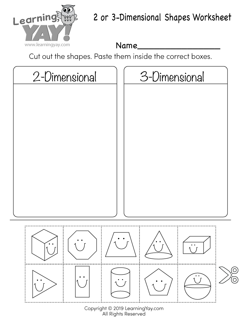 3 Dimensional Shapes Worksheet For 1st Grade Free Printable 3 Dimensional Shapes Worksheet For 1st Grade Free Printable
