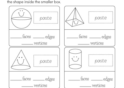 3 Dimensional Shapes Worksheet For 1st Grade Free Printable 