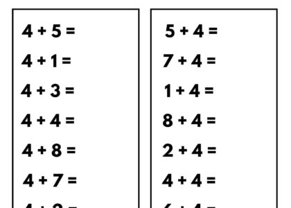 30 Printable Single Digit Addition Worksheets Preschool 2nd Grade Math Etsy