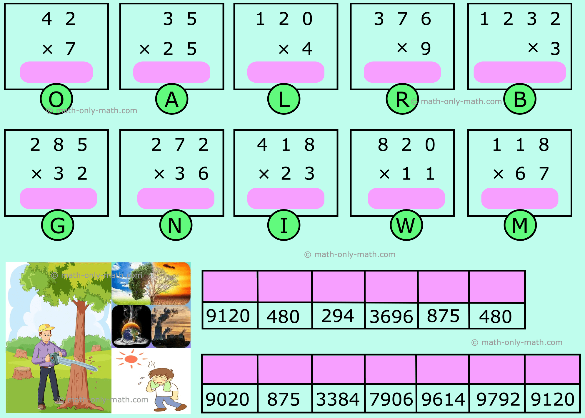 3rd grade multiplication worksheets