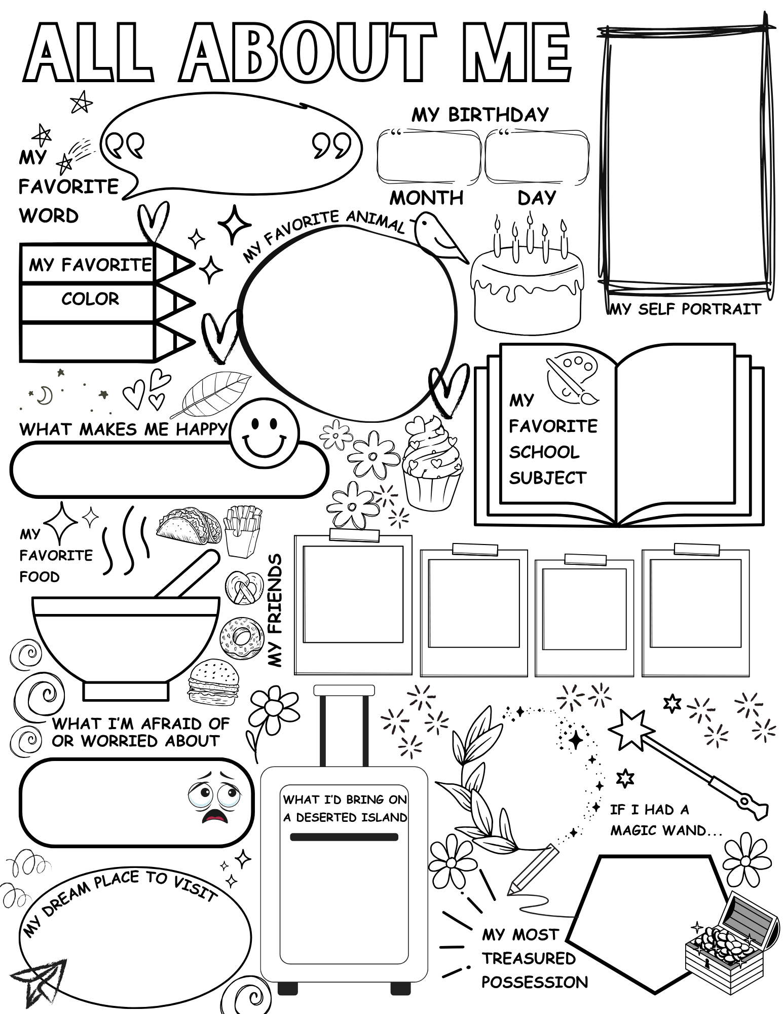 5 Free Printable Worksheets With All About Me Questions For Kids 5 Free Printable Worksheets With All About Me Questions For Kids