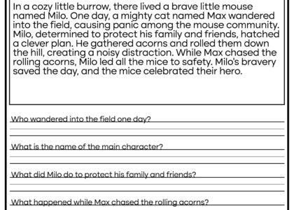 5 Printable Reading Comprehension English Worksheets Ages 4 7 KG1 Worksheets Library
