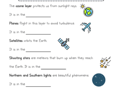 5th Grade Science Fill In The Blanks Worksheets Printable