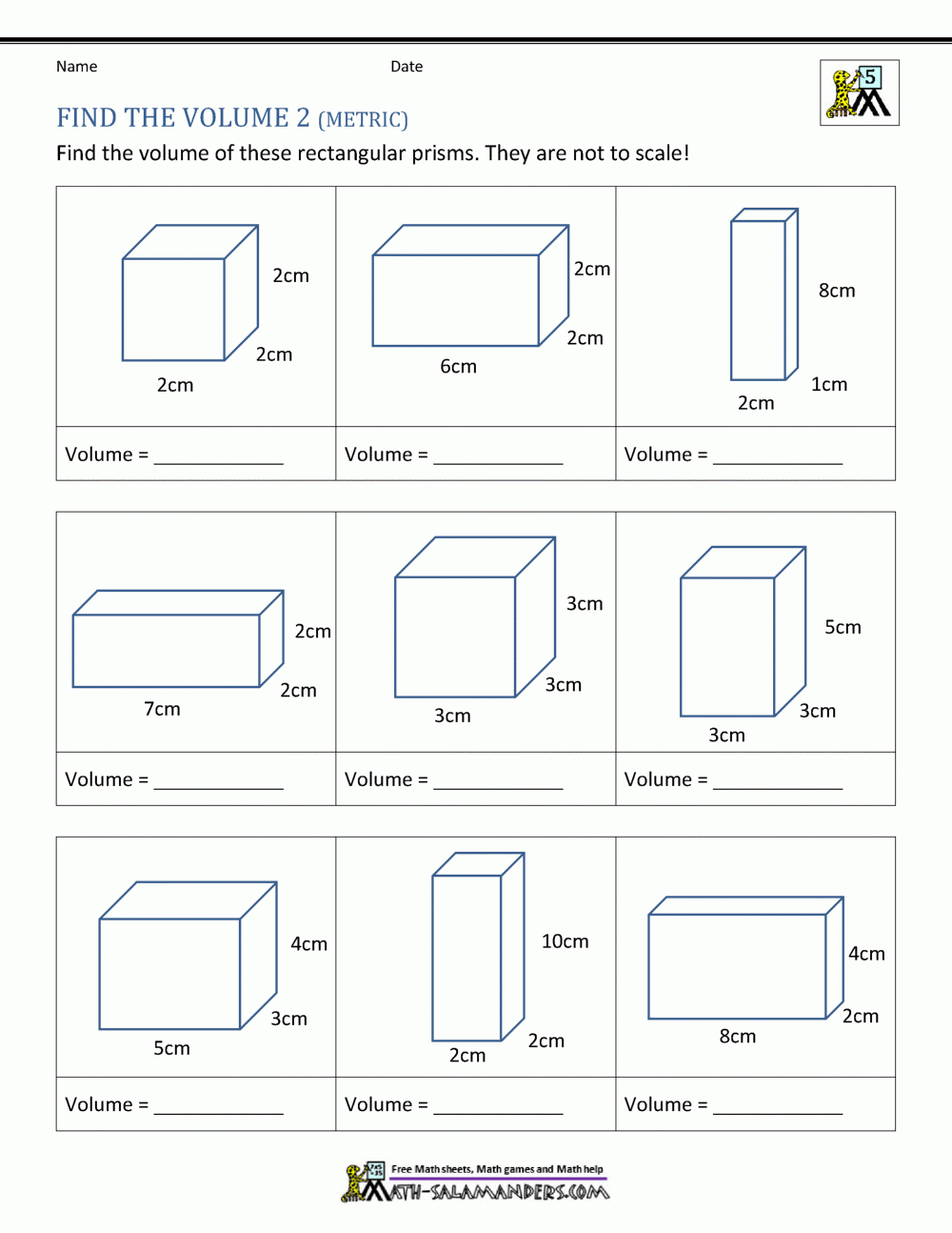 5th Grade Volume Worksheets 5th Grade Volume Worksheets
