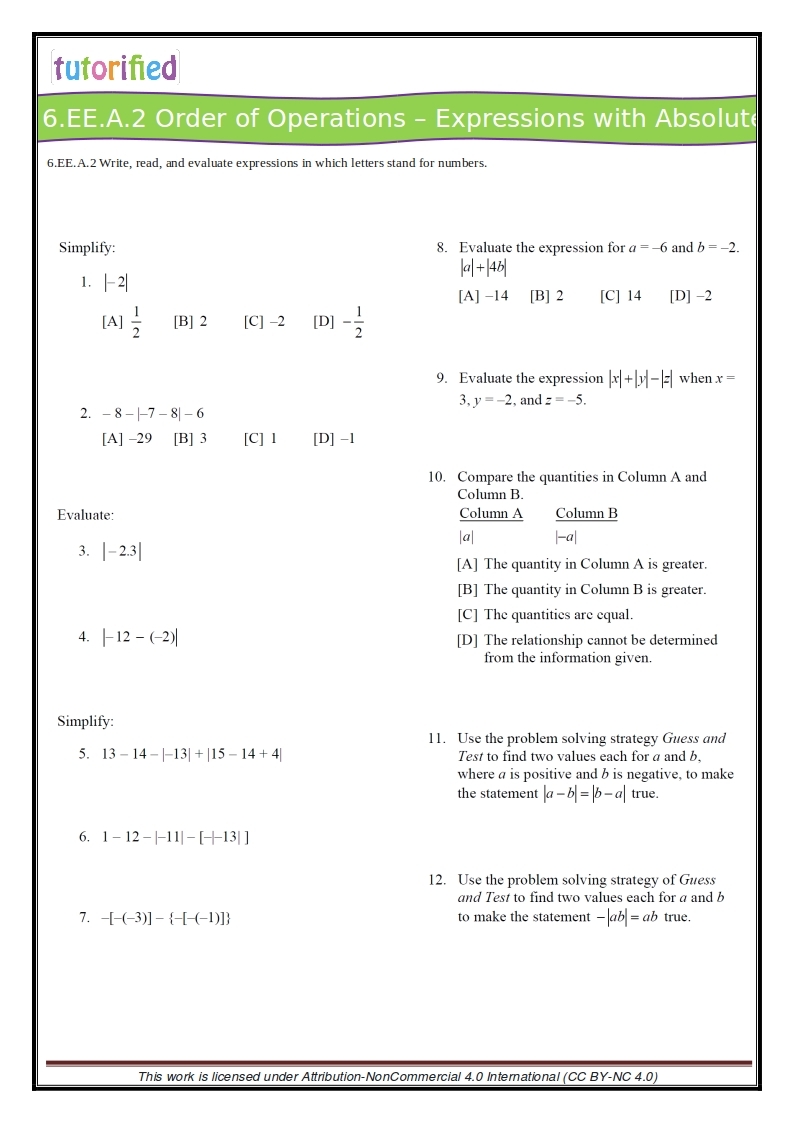 sixth grade math worksheets sixth grade math worksheets