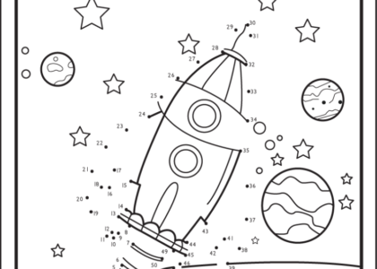 8 Space Dot To Dot Coloring Pages Tree Valley Academy