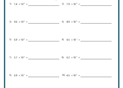 8th Grade Algebra Worksheets