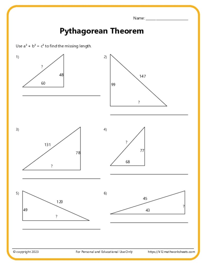 8th grade math worksheets
