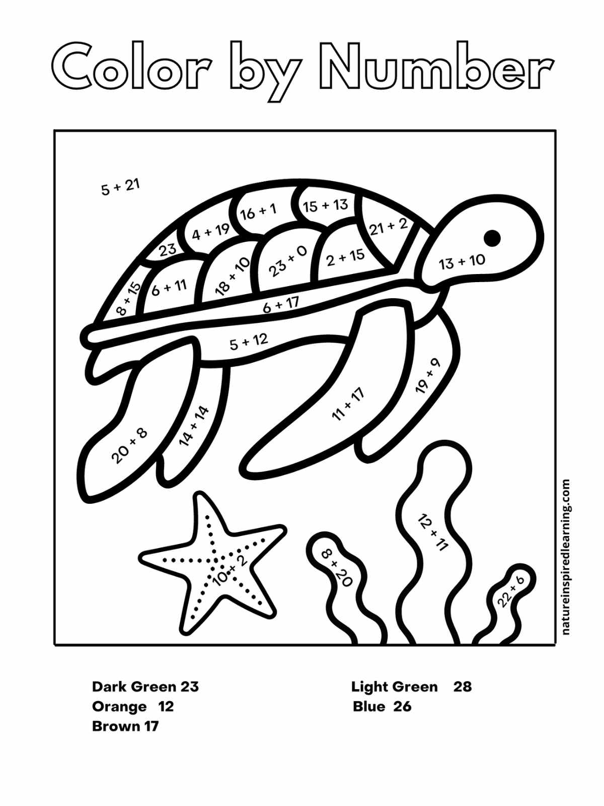 color by code math worksheets