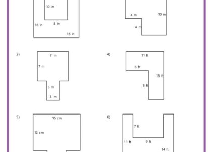 Area And Perimeter Of Composite Shapes K12 Math Worksheets