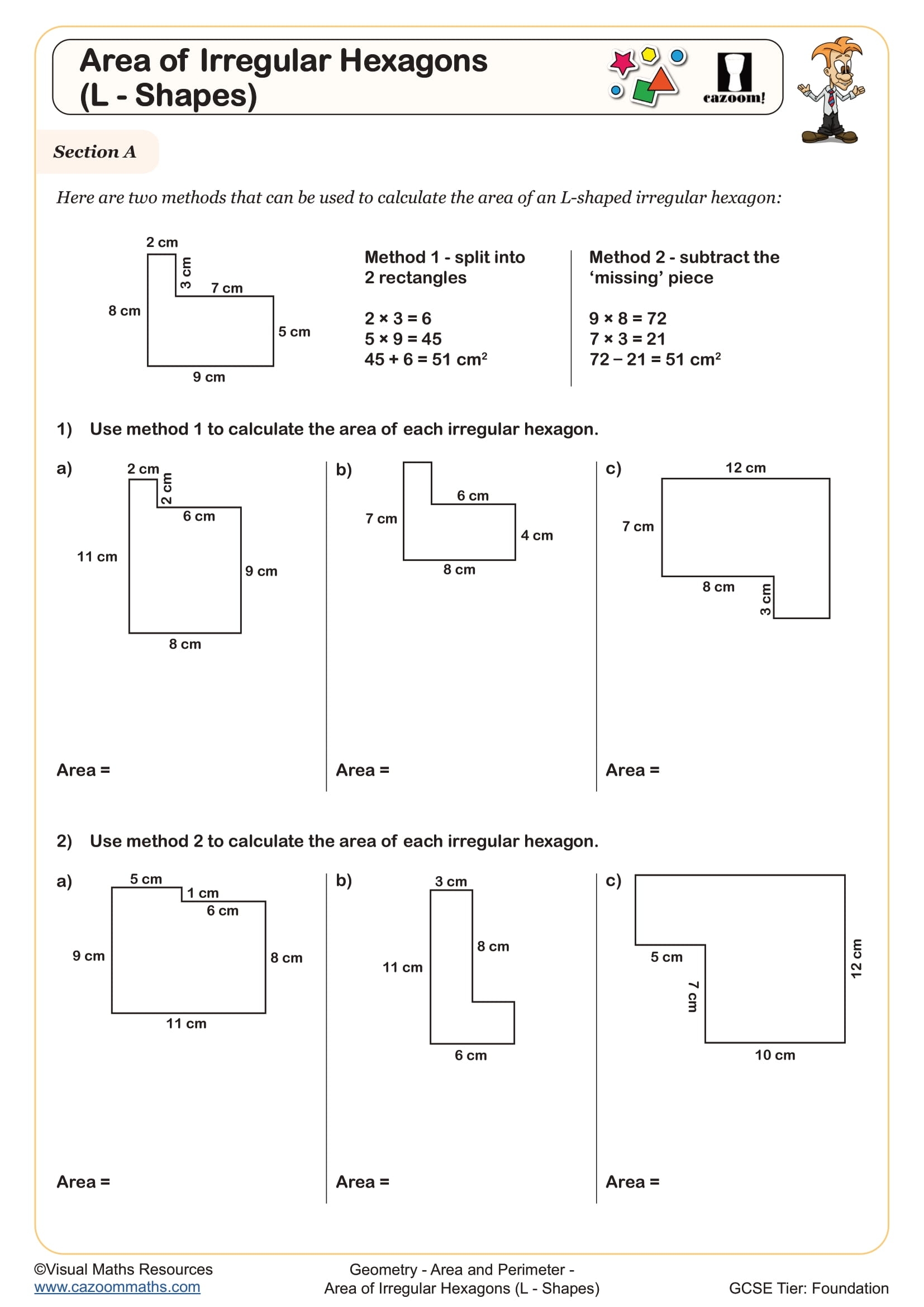 Area And Perimeter Worksheets KS3 KS4 FREE 