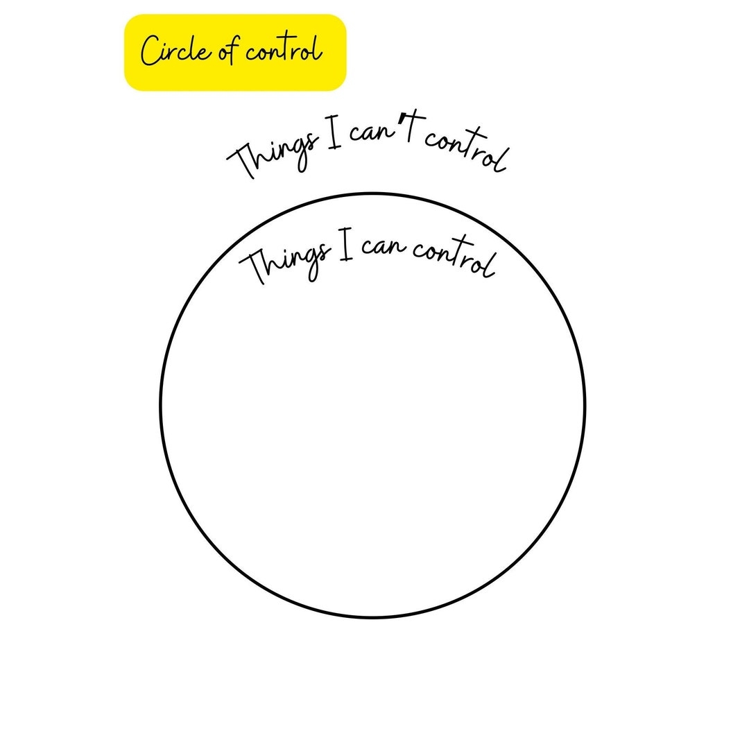 circle of control worksheet circle of control worksheet