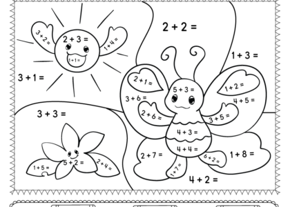 Color By Addition Worksheet Free Printable Digital PDF