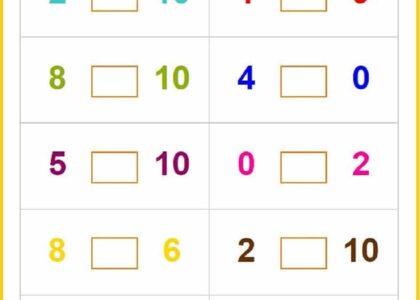 Comparing Numbers Games ONLINE Worksheets