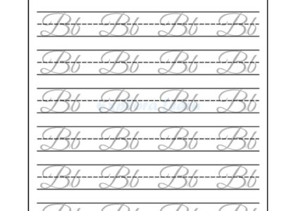 Cursive Letters Handwriting Worksheet Age 2 To 6 Years