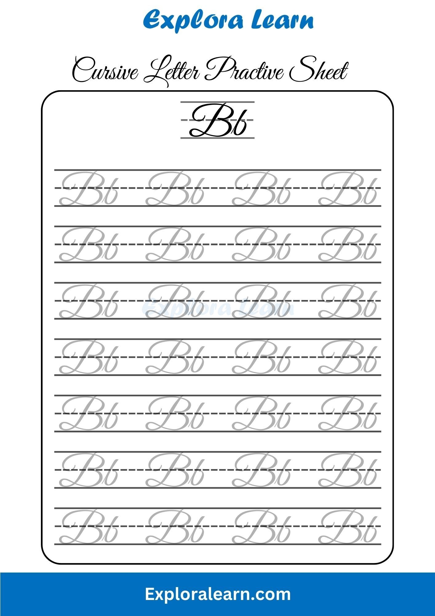 Cursive Letters Handwriting Worksheet Age 2 To 6 Years