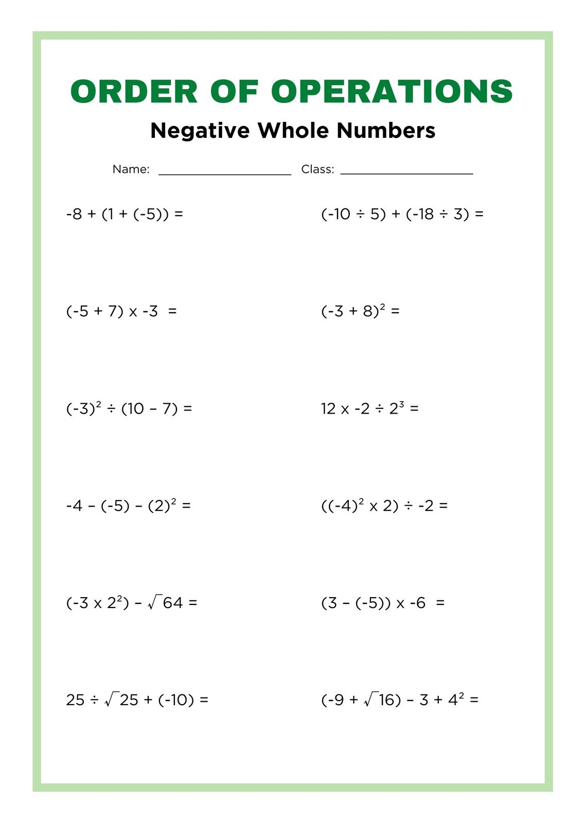 order of operations worksheet pdf order of operations worksheet pdf