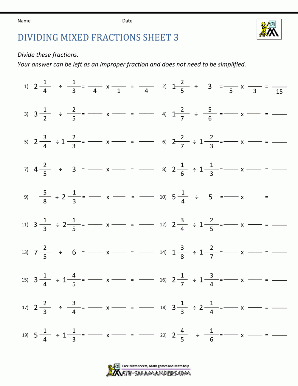 fraction division and multiplication worksheets fraction division and multiplication worksheets