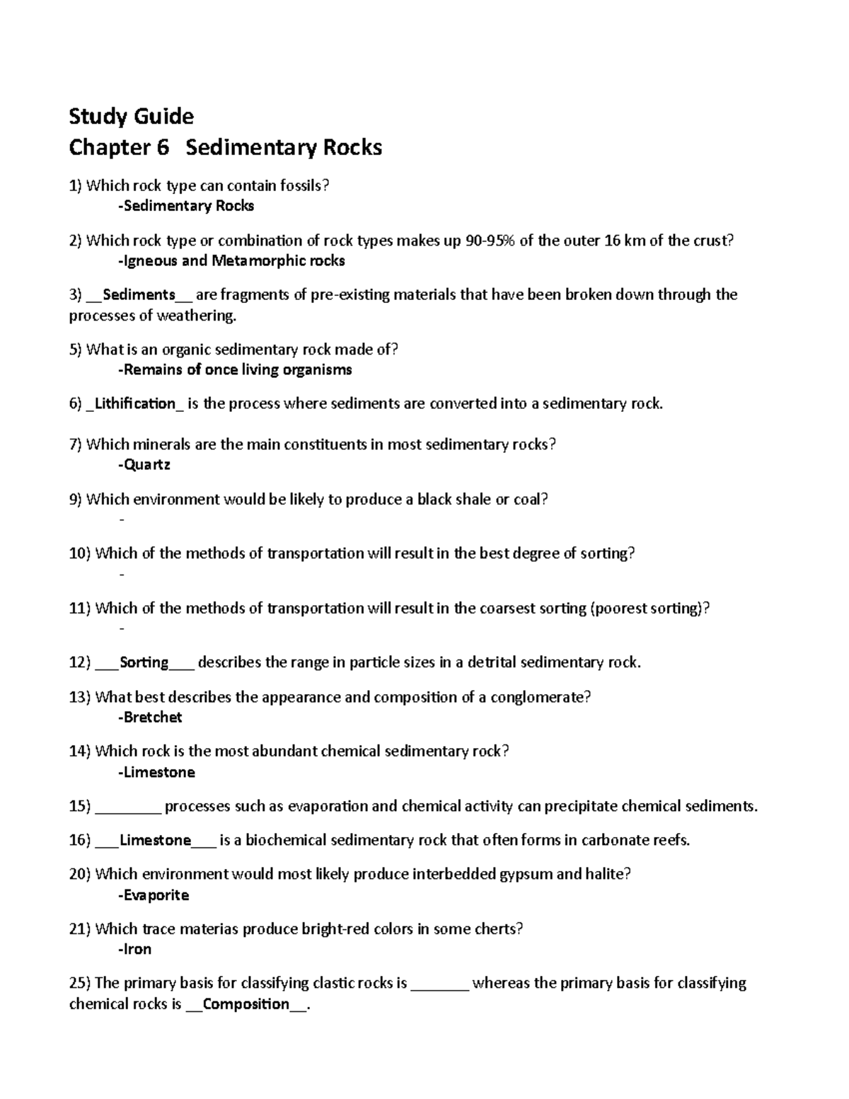 geotour worksheet f sedimentary rocks
