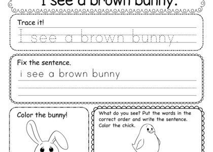 Easter Writing Worksheet Free Printable Digital PDF