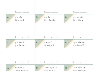 Equations System Solving Substitution Worksheet