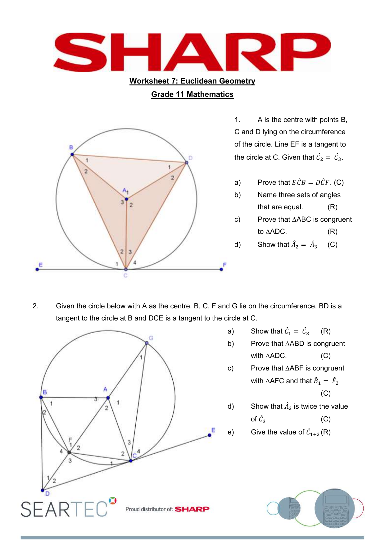 Euclidean Geometry Worksheet Grade 11 Euclidean Geometry Worksheet Grade 11
