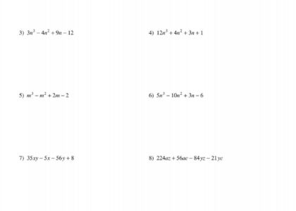 Factoring By Grouping