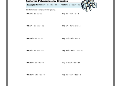 Factoring Polynomials Worksheet Library Mashup Math