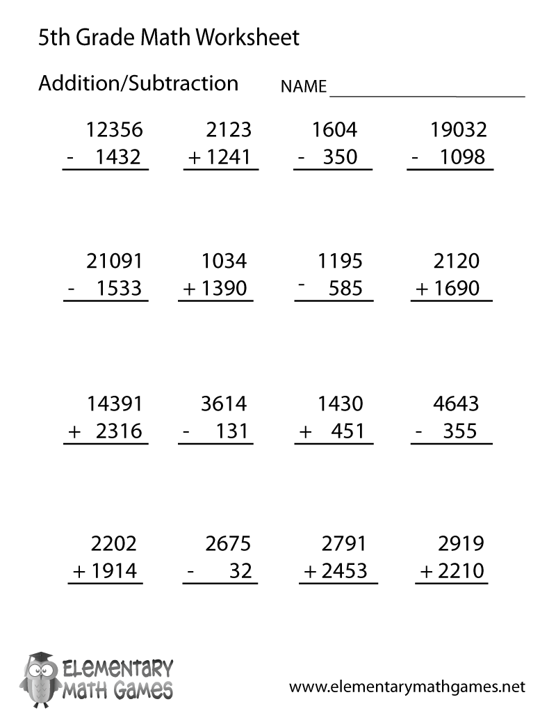 worksheets for 5th graders