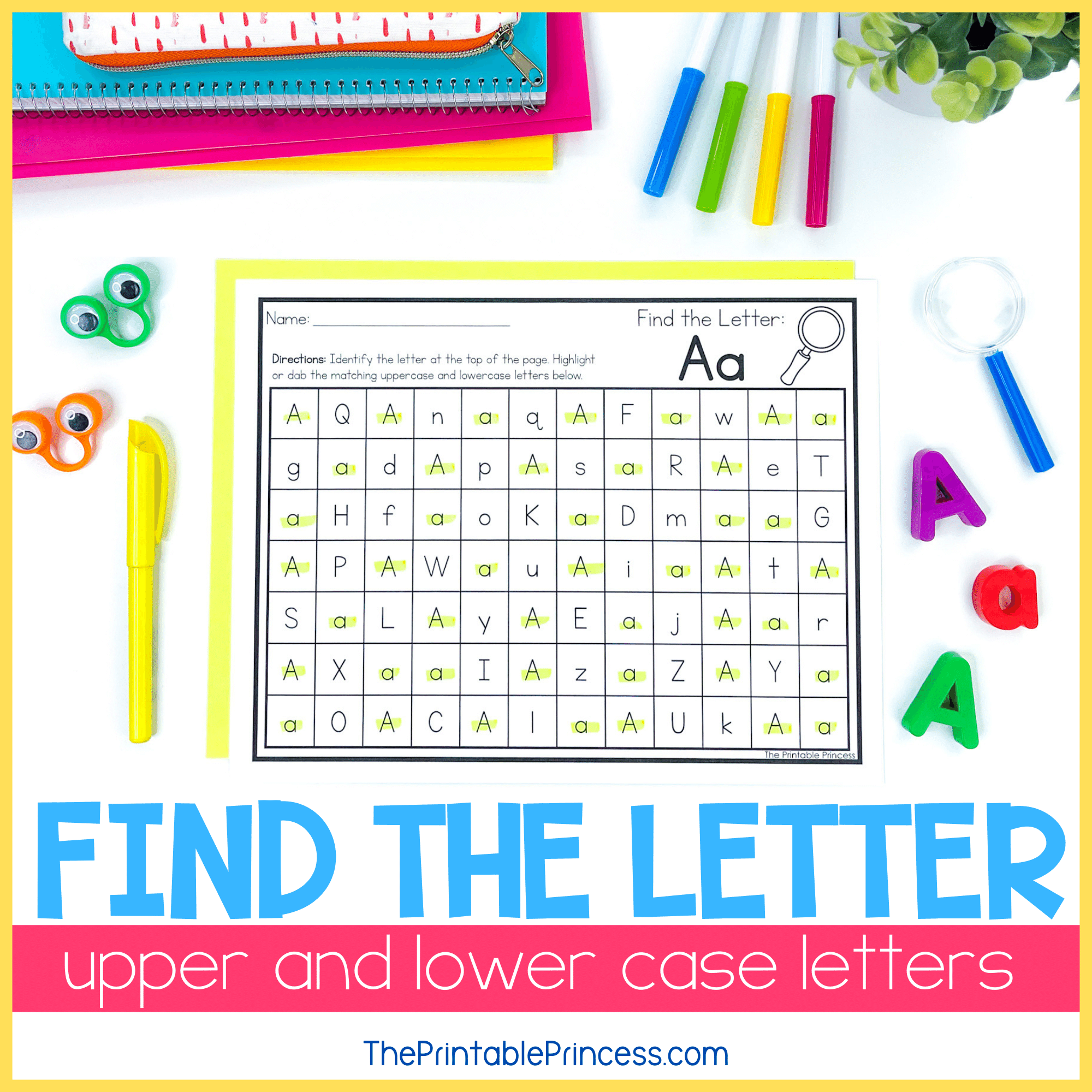 alphabet letter recognition worksheets
