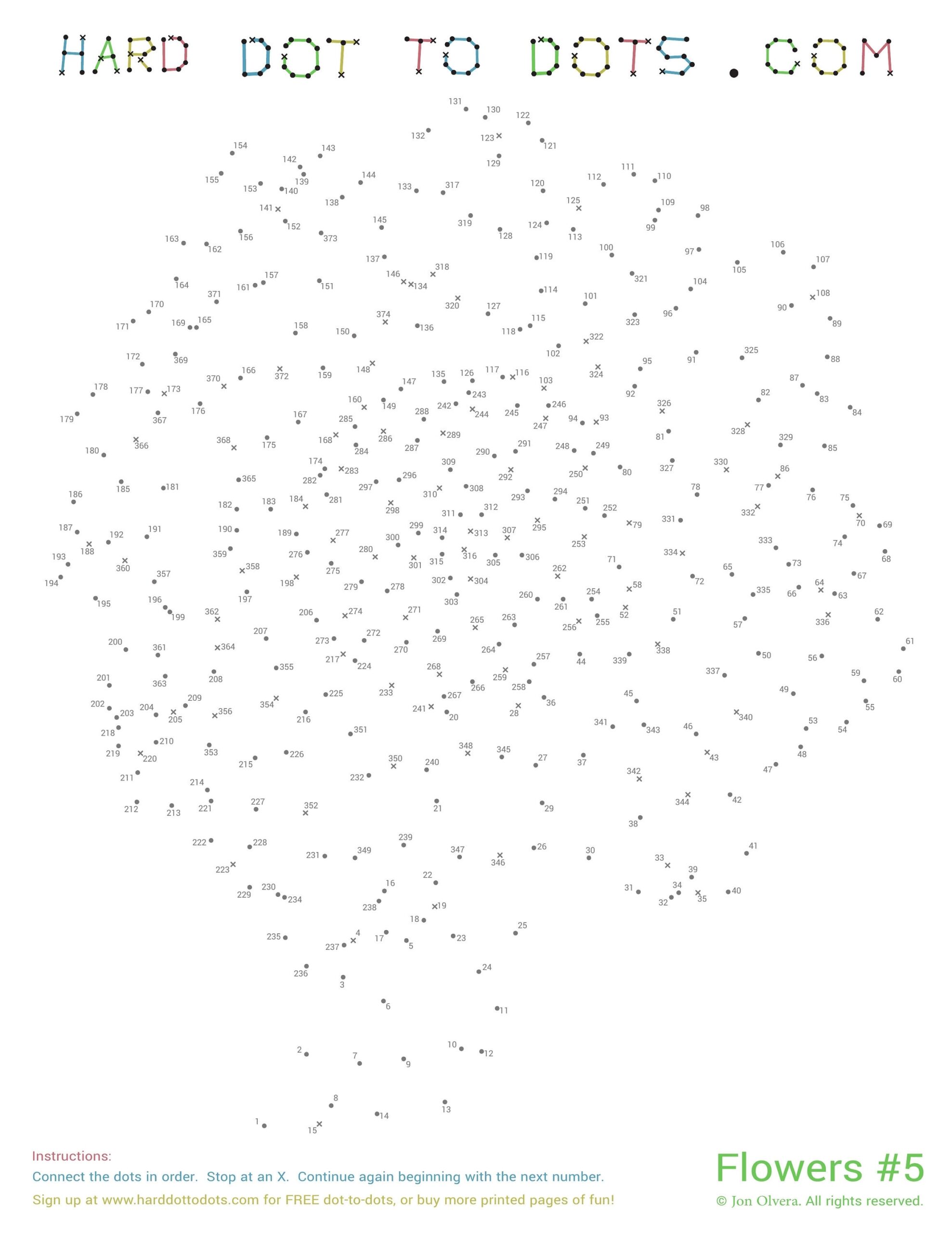 Flowers 10 Pack Hard Dot To Dots Etsy