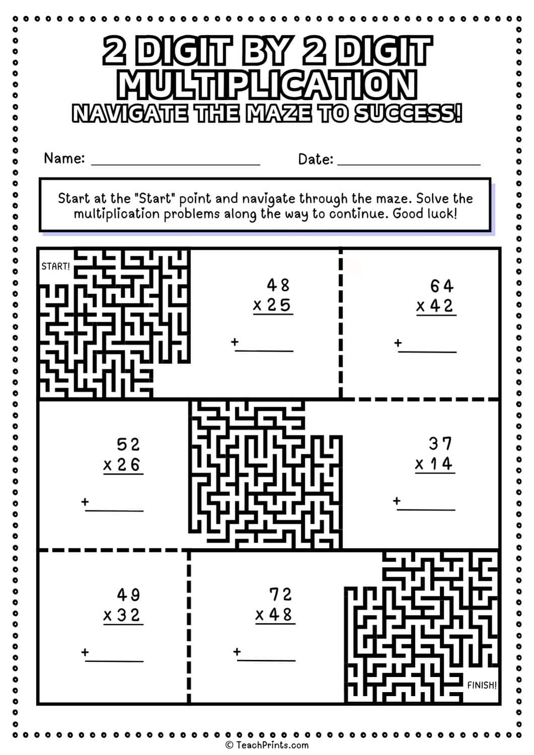 multiplication worksheet 2 digits