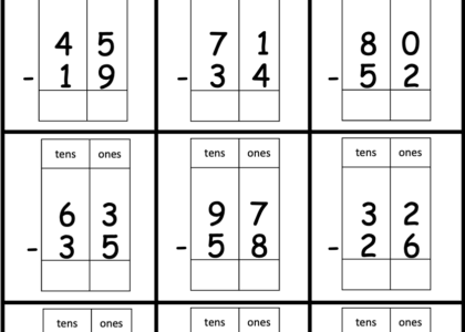 Free 2 Digit Subtraction Worksheet Regrouping Worksheets4Free