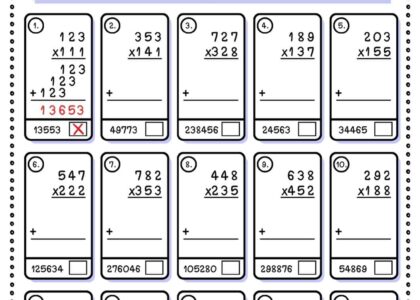 Free 3 Digit By 3 Digit Multiplication Worksheets Teach Prints