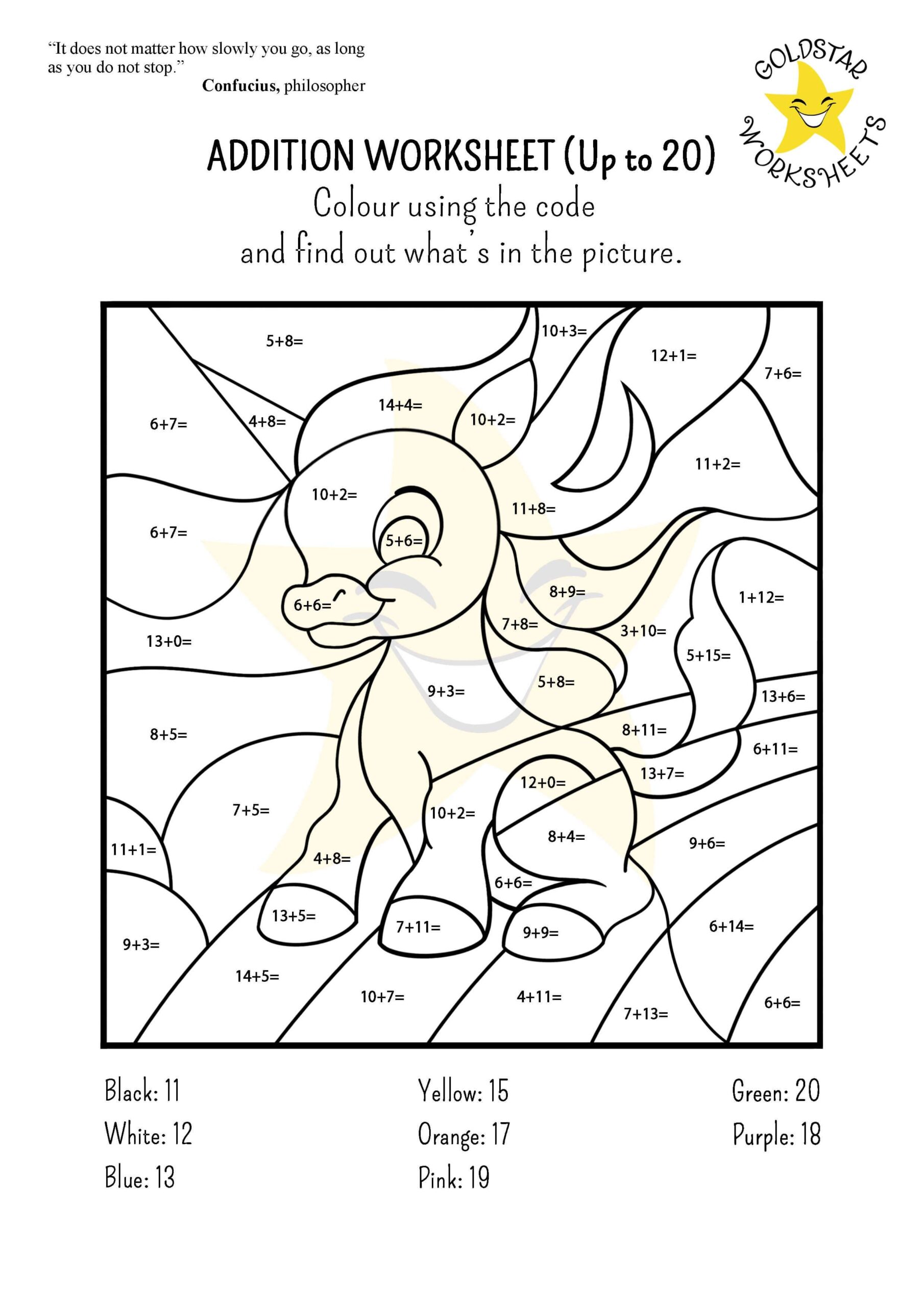 Free Addition Facts To 20 Worksheets For Kids Printable PDF 
