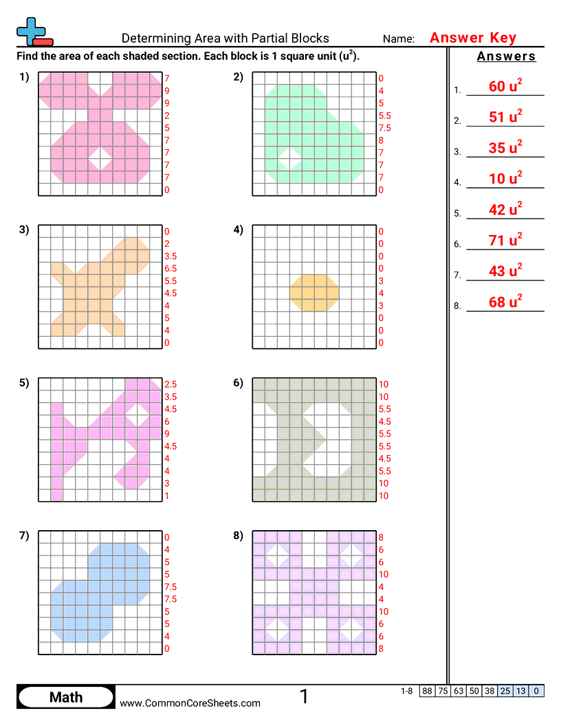Free Area Perimeter Worksheets Common Core Sheets