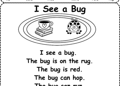Free Kindergarten Reading Comprehension Worksheet Level A 