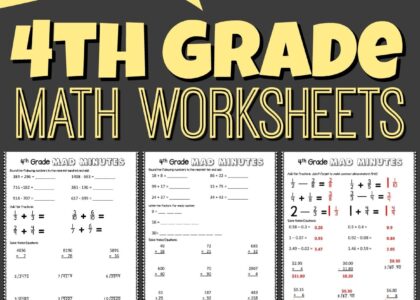  FREE Printable 4th Grade Math Worksheets Pdf