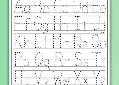 Free Printable Letter Tracing Worksheet